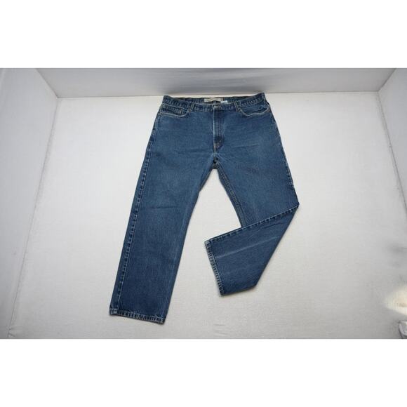 Levi's 505 Regular Fit Straight Rugged Denim Jeans Mens Sz 42 x 30 - Picture 1 of 8